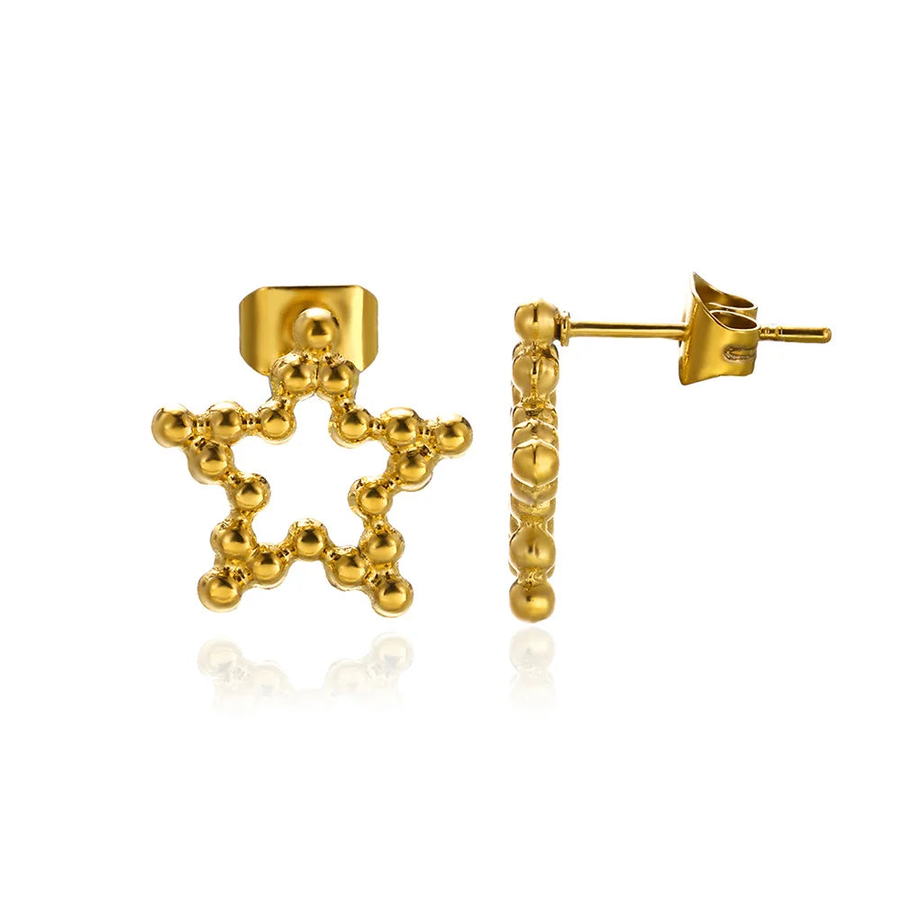 Vintage Starfish Stud Earrings – Stainless Steel Ocean Studs