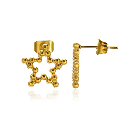 Vintage Starfish Stud Earrings – Stainless Steel Ocean Studs