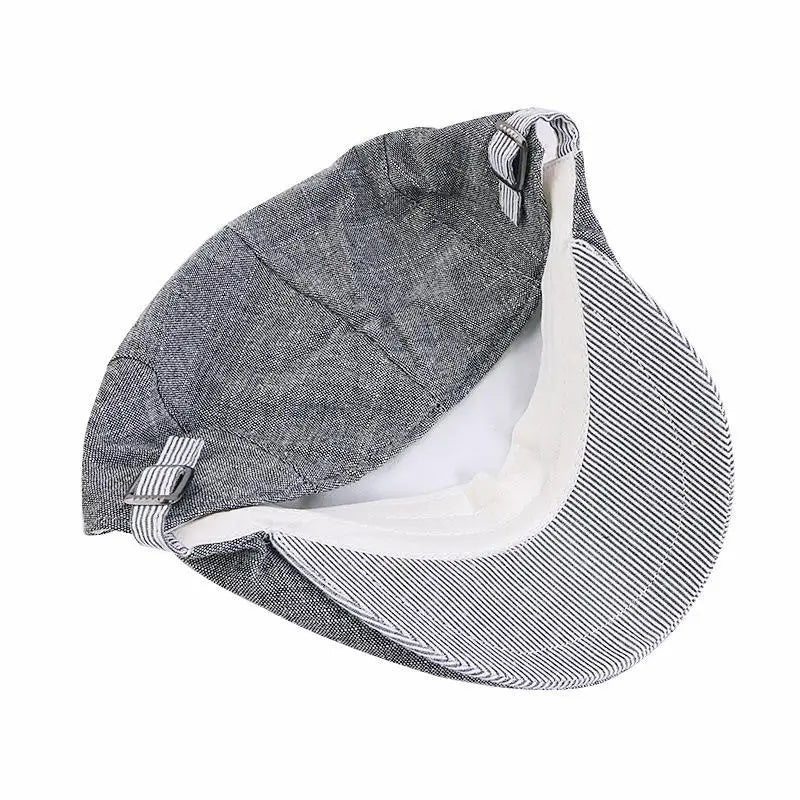 Spring/Summer Breathable Lightweight Double Button Adjustable Beret  peaked cap Painter Hat