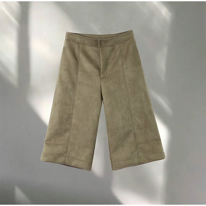 Vintage Suede Green Bomber Jacket Women Loose Lapel Full Sleeve Zipper Commute Coat 2025 Autumn Lady High Street All-match Coats