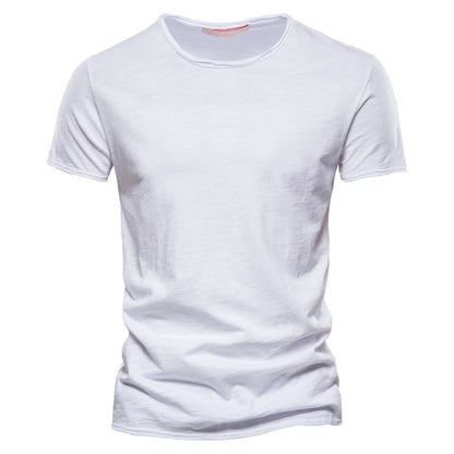 Quality 100% Cotton Men T-shirt Fashion Cut Design Slim Fit Soild Men's t-shirt Tops Tees Brasil Short Sleeve T Shirt For Men