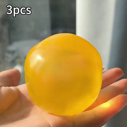 1/3pcs Cute Translucent Coconut Oil Squeeze Ball Appearance Plasticity Slow Rebound Stress Relief Fidget For Kids & Adult 6*6CM