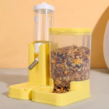 1PC Hamster Waterer And Feeder 2In1 Hamster Water Bottle Large Capacity Leakproof Automatic Feeder Food Water Dispenser Supplies