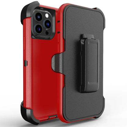 Luxury OTT Armor BOX Phone Case for IPhone 17 Air 16 15 14 Plus 13 12 Pro Max Soft Bumpers with Belt Clamp Protective Hard Cover