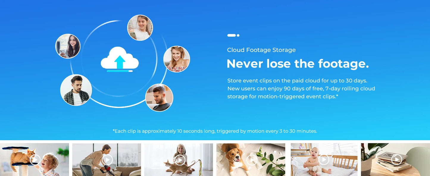 IMILAB WiFi 6 Indoor Baby Monitor Camera with AI Detection Night Vision 2-Way Audio 360° PTZ for Child Safety C21/C22