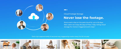 IMILAB WiFi 6 Indoor Baby Monitor Camera with AI Detection Night Vision 2-Way Audio 360° PTZ for Child Safety C21/C22