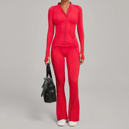 Seamless Yoga Sets – High Waist Leggings & Backless Bra Suit | Breathable Fitness Wear