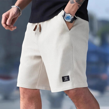 Men's Summer Casual Sports Shorts Plaid Checkered Loose Knee Length Shorts American Fashion Sports Street Shorts
