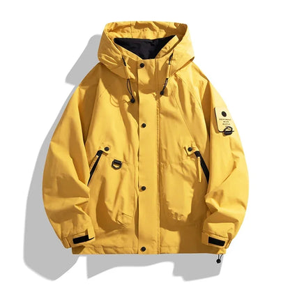 Men Women Waterproof Hiking Jacket Windproof Camping Windbreakers Oilproof Fishing Trekking Jacket Autumn Spring Sport Rain Coat