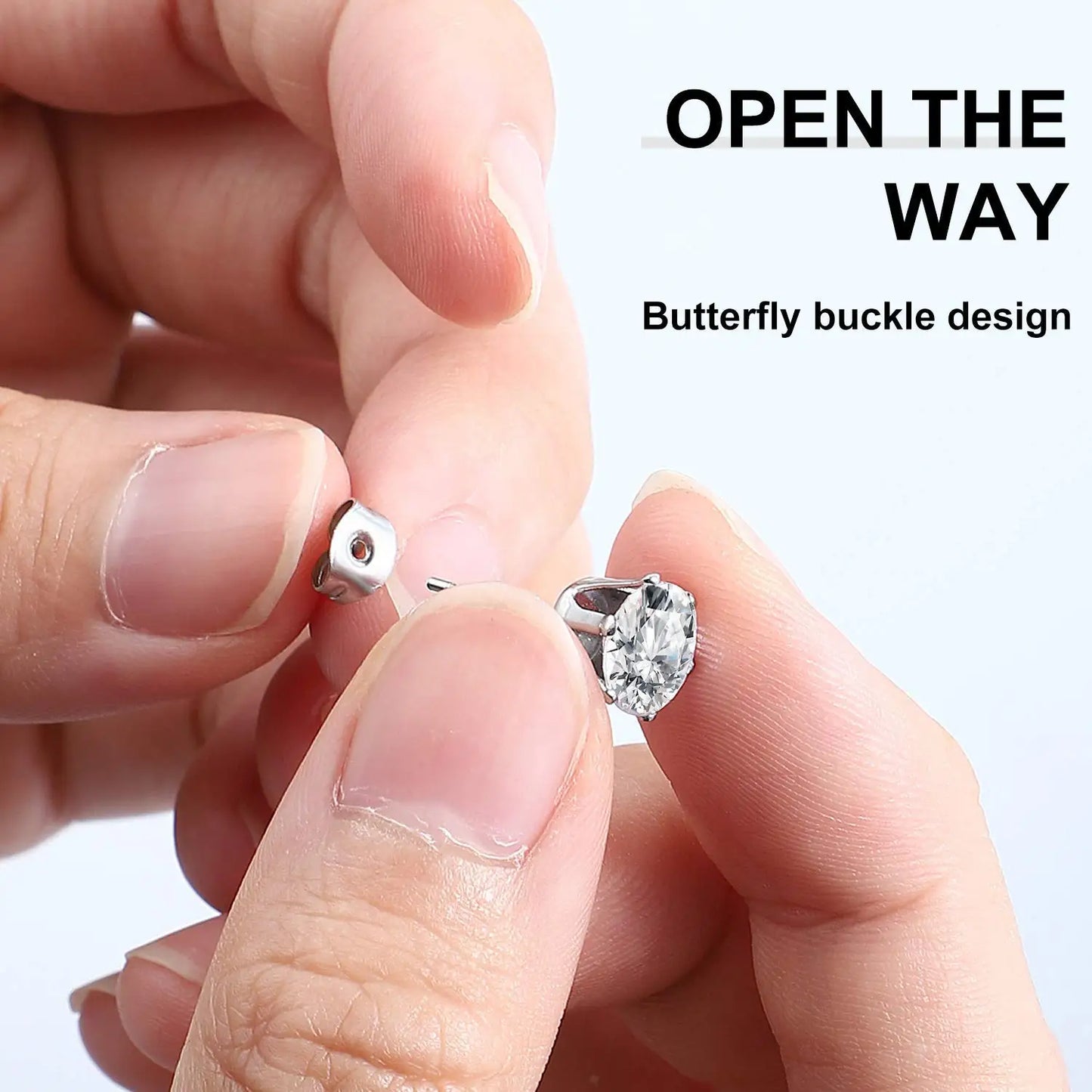 1 Pair 3mm-8mm Medical Stainless steel Crystal Zircon Ear Studs Earrings For Women/Men 4 Prong Tragus Cartilage Piercing Jewelry