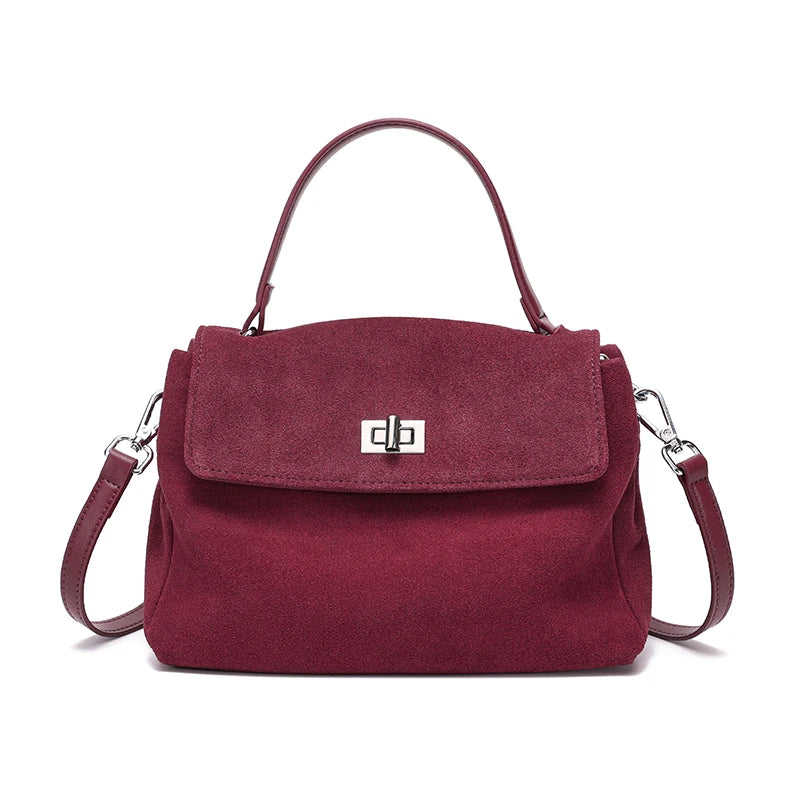 Genuine Leather Crossbody - Women's Soft Leather Messenger Bag With Zipper Closure