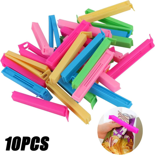 Food Bag Sealing Clips – Portable Reusable Clamp Set (5/10pc)