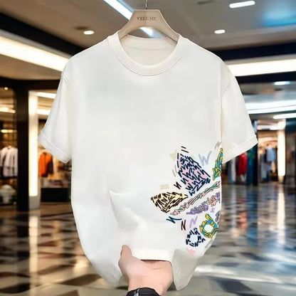 2026 New Fashion Bestseller Loose O-neck Cotton Short Sleeve T-shirt Stylish Breathable Daily Casual Unisex Tops For Men Women