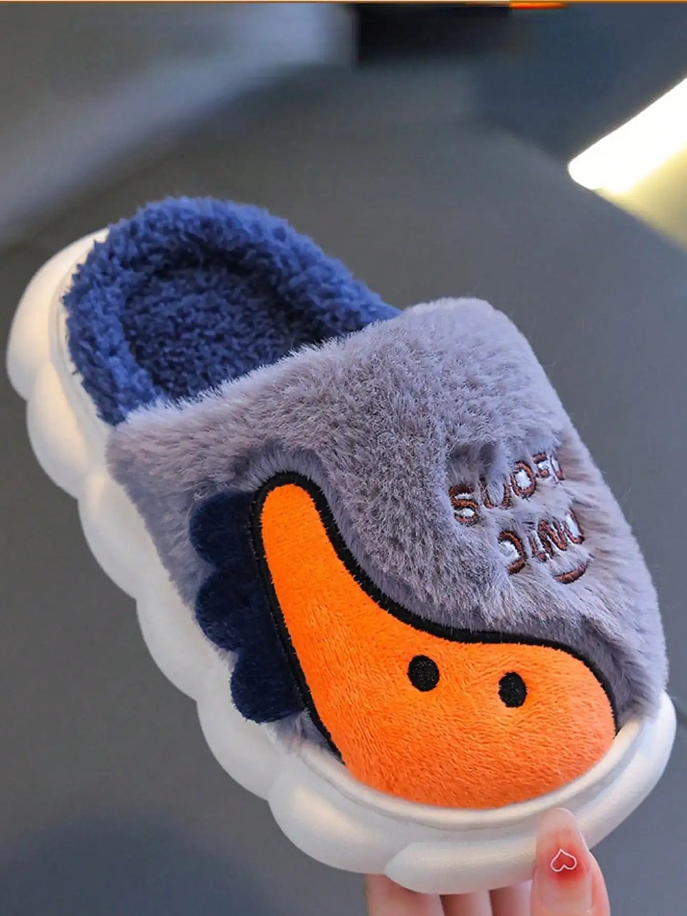 Children Dinosaur Slippers – Cozy Kids Winter Slippers with Thick Sole & Anti Slip