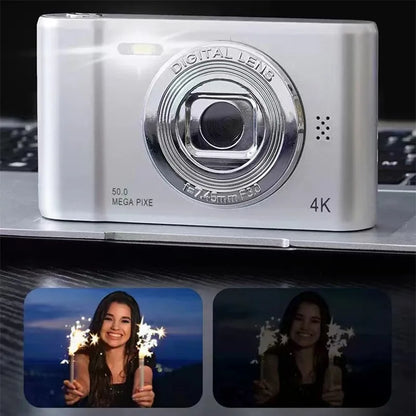 4K Digital Camera – Travel Selfie Camera with 50 Megapixels, HD Photography & 2.4 Inch Screen