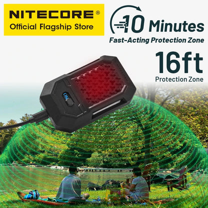 NITECORE EMR15 Portable Electronic Repeller 16ft USB-C Charging for Camping fishing Night Running Walk The Dog Trekking  Sleep