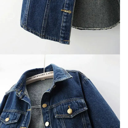 Fashionable New Versatile Short Sleeved Denim Jacket for Women Loose Korean Version Top Small Shawl Cardigan for Outerwear