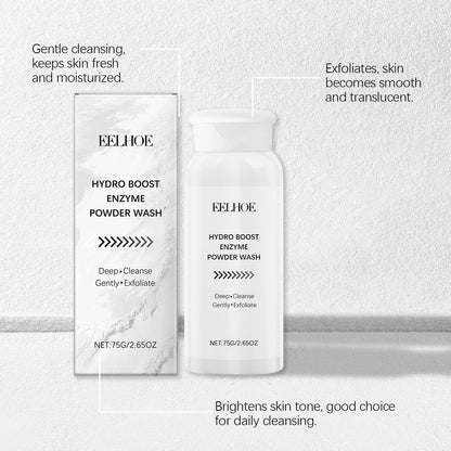 Enzyme Face Wash Powder 75g Gentle Exfoliating Cleanser for Sensitive Skin Removes Dirt Brightens Skin Travel Friendly Formula