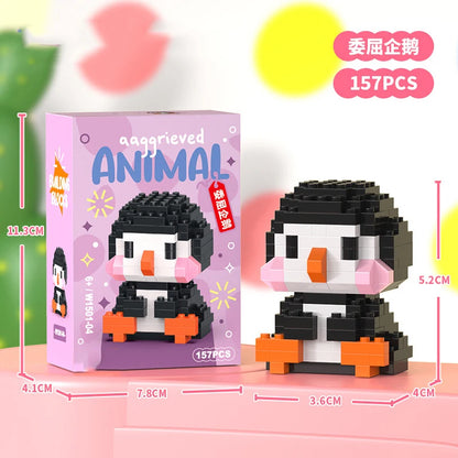 Micro Building Blocks - Creative Animal Brick Set | DIY Mini Construction Toys Kit