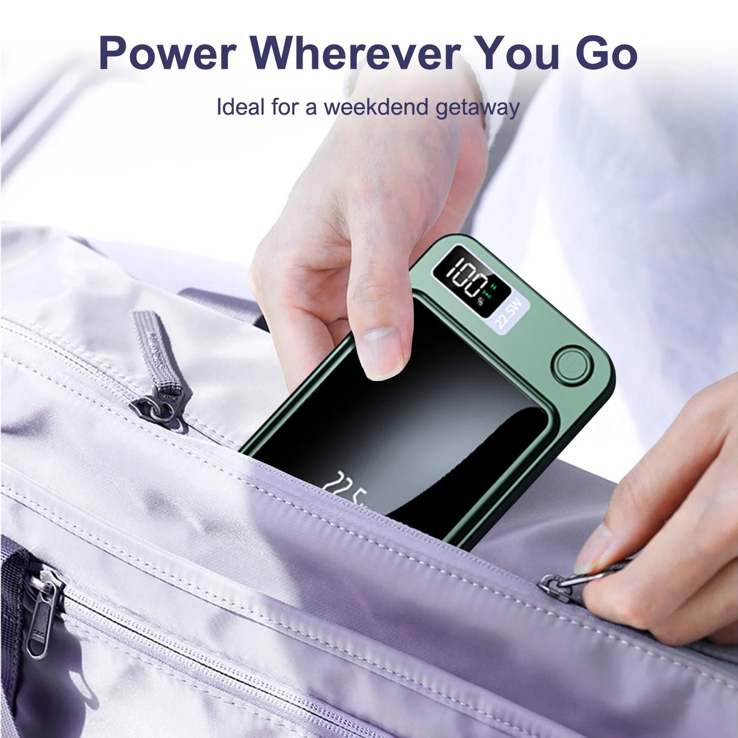 10000mAh Magnetic Wireless Power Bank PD22.5W Fast Charging Portable External Battery Adapter For Magsafe iPhone Huawei Samsung