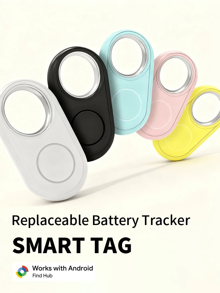 Google Find My Smart Tag Bluetooth Tracker Anti Lost Item Finder Locator for Android Keys Wallet Luggage Pet Replaceable Battery