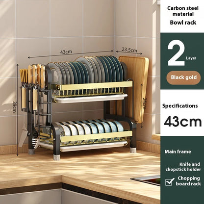 Multifunctional Kitchen Storage Rack - Bowl Dish  Chopstick Organizer - ZOOMNSTORE
