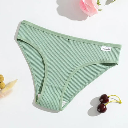 3Pcs/Set Cotton Panties Women Solid Color Soft Breathable Briefs Female Underpants Comfort Stretch Sexy Lingerie S-XL