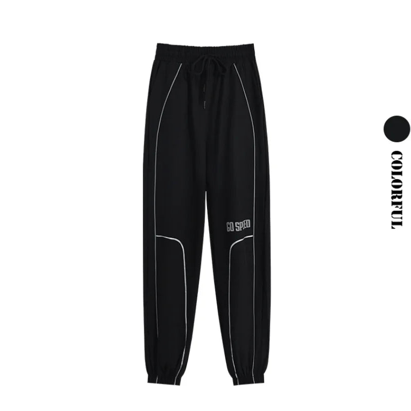 DRUR Womens Running Pants Loose Lightweight High Waist Summer Sports Trousers Gym Workout Joggers Yoga Sweatpants Fitness Wear