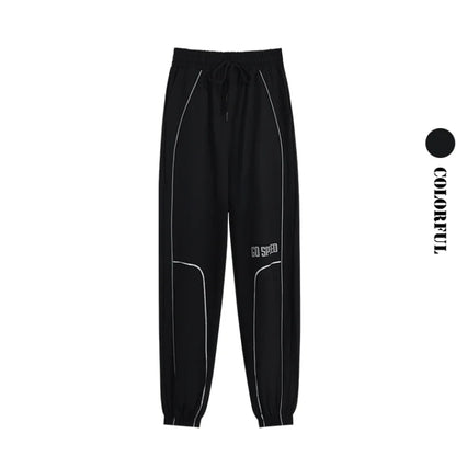 DRUR Womens Running Pants Loose Lightweight High Waist Summer Sports Trousers Gym Workout Joggers Yoga Sweatpants Fitness Wear