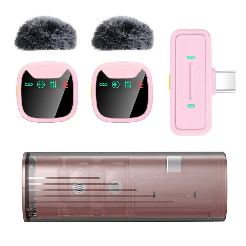 Mini Wireless Lavalier Microphone, With Charging Case, Long Battery Life, Latest Noise Reduction Technology