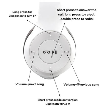 Handsfree Wireless Headphones Noise Canceling Headphone memory Card Earphone P47 headset Bluetooth Head Phone for iPhone Huawei