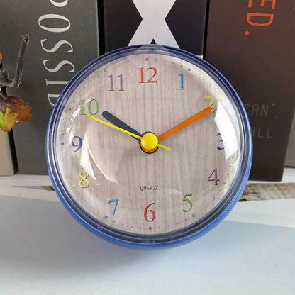 Mini Waterproof Wall Clock - Anti-Fog Quartz Clock for Bathroom and Kitchen