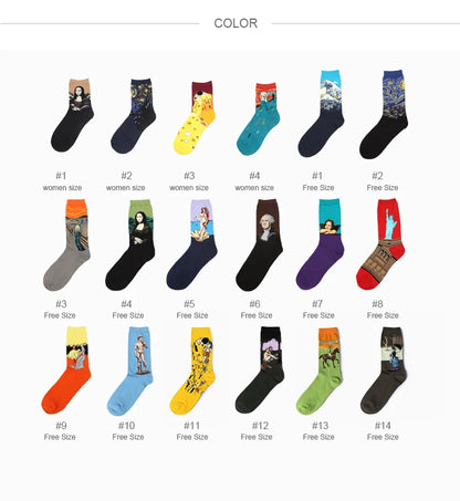 Van Gogh Art Socks - Retro Couple Socks for AutumnWinter - ZOOMNSTORE
