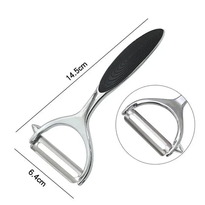 Stainless Steel Peeler - Multi Function Vegetable & Fruit Peeler with Julienne Slicer