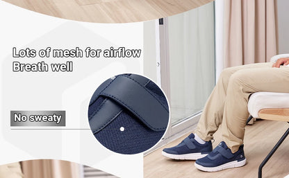 FitVille Men's Extra Wide Width Diabetic Shoes Lightweight Walking Casual Shoes for Swollen Feet Neuropathy Pain Relief