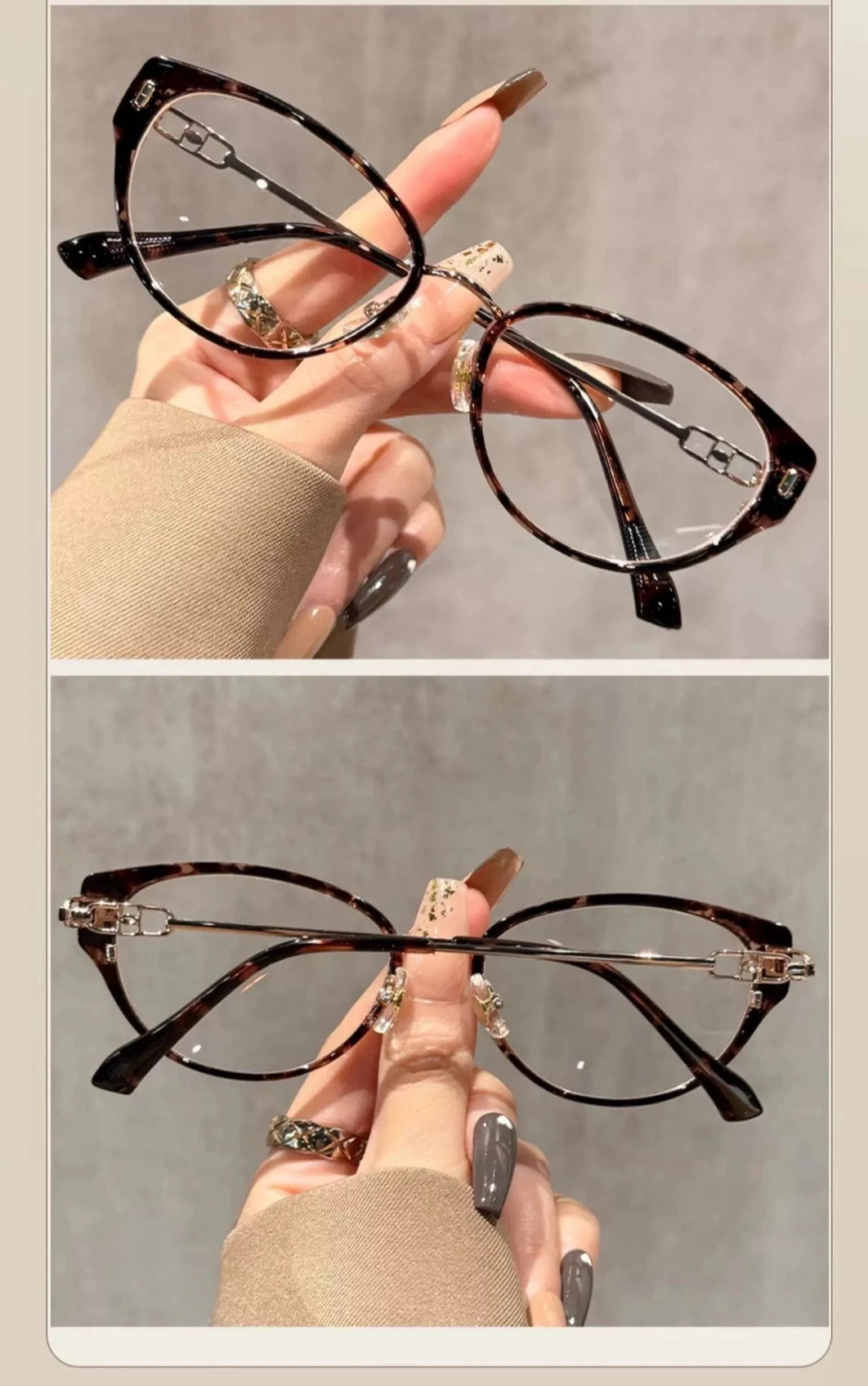 Women's Reading Glasses - Anti Blue Light, Retro Frames, Ultra Light, Clear Lens