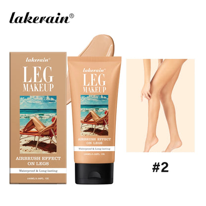 Lakerain Leg Makeup 100ML Long Lasting Moisturizing Waterproof Anti Transfer Concealer Even Skin Tone Body Foundation Leg Makeup