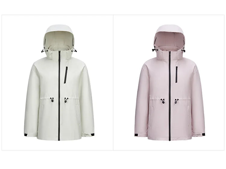 Semir Down Jacket Women 2026 New Two-Piece Three-in-One Outdoor Travel Daily Waterproof Oil-proof Stain-proof Woman Winter Coat