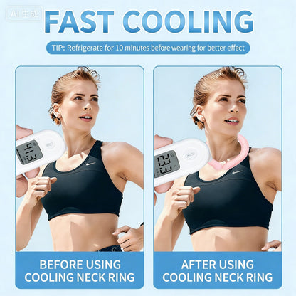 Ice Pack Wrap Neck Cooling Tube Reusable Wearable Gel for Hot Weather Comfortable Ice Ring Neck Cooler Summer Cooling Products