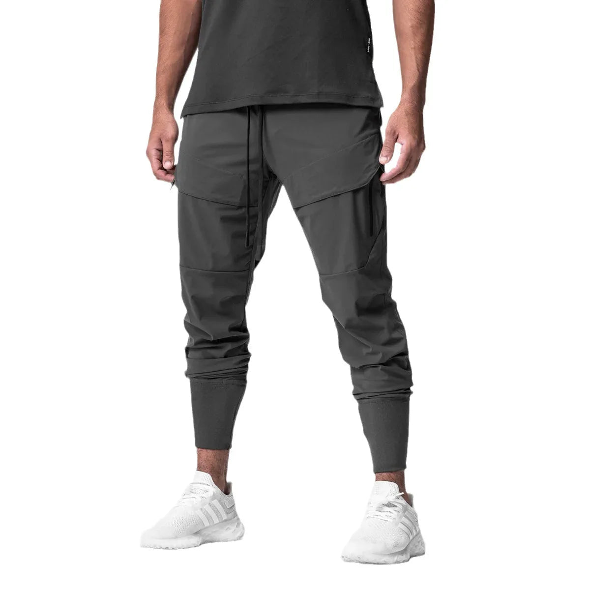 2025 New Men's Cargo Pants Summer Thin Loose Quick-Drying Elastic Leggings Running Training Sweatpants Casual Trend Trousers