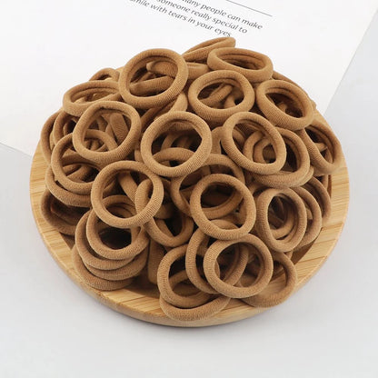 20/30/50/100/200pcs Colorful Hairband Black Grey Rubber Band Nylon Hair Elastic Ponytail Hairstyle Scrunchies Hair Accessories