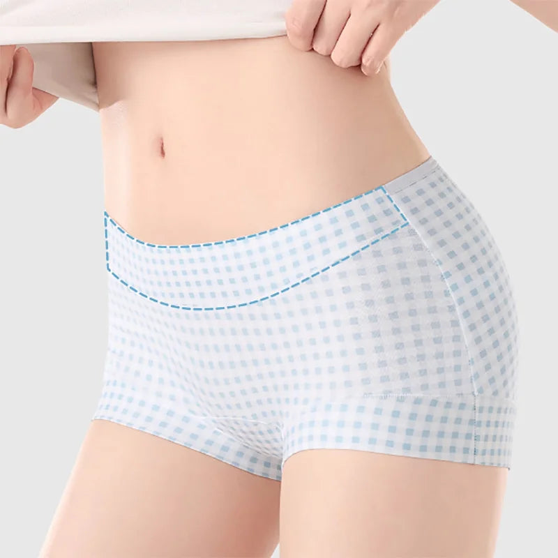 FallSweet 5/10PCS Plus Size Cotton Panties Seamless Women Mid-Rise Underwear Soft Breathable Underpants Briefs Female Lingerie