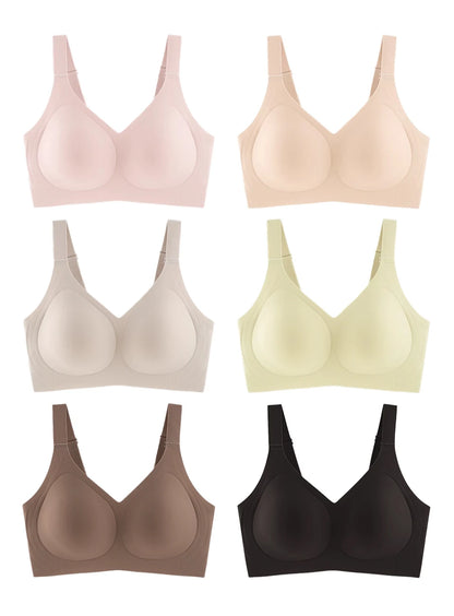 FallSweet Women Push-Up Seamless Bra Plus Size Wireless Bralette Adjust Straps Full Cup Breathable Lingerie Intimates Underwear