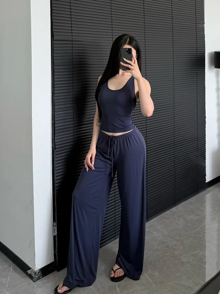 Ctenkevet-High Waist Wide-Leg Yoga Joggers for Women, Female Casual Tracksuit Bottoms, Straight Outdoor Baggy Sweatpants, Autumn