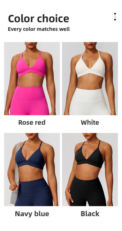 Tight Yoga Bra Women's Camisole Beautiful Back No Steel Ring Sports Bra Quick Drying Running Yoga Clothes Fitness Chest Pads