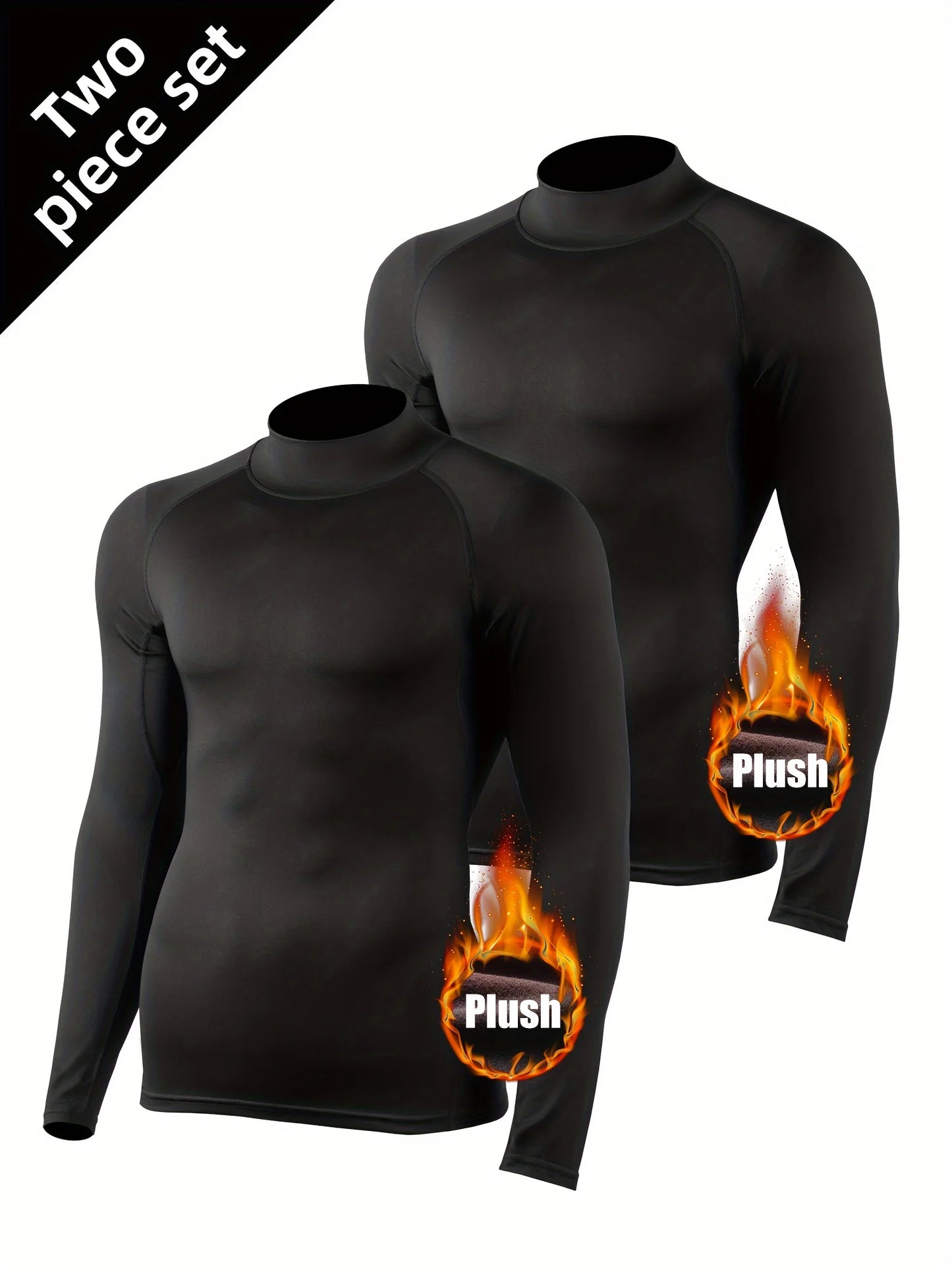 Men's Fleece Shirt - Long Sleeve Quick Dry Shirt | Breathable Workout Top