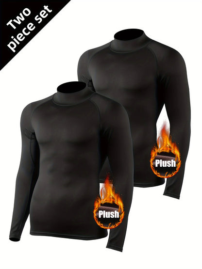 Men's Fleece Shirt - Long Sleeve Quick Dry Shirt | Breathable Workout Top