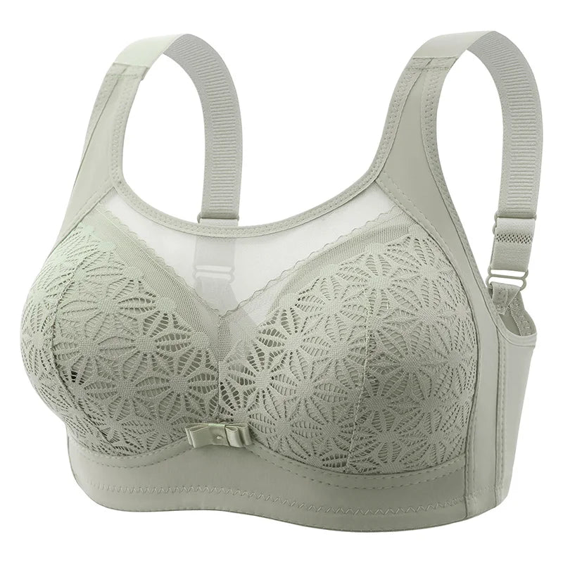 2PCS New High-end U-shaped Back With No Steel Ring Gathered And Adjusted Bra Thin Cup Breathable  Breasted Underwear Mom's Bra