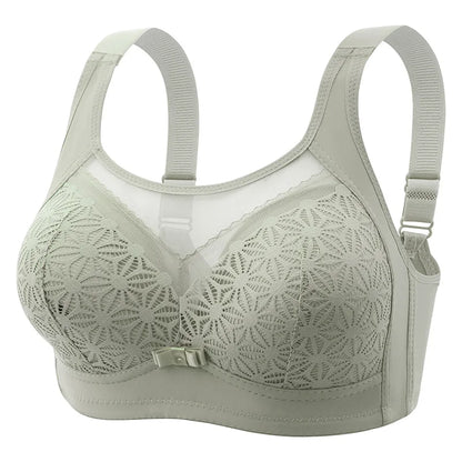2PCS New High-end U-shaped Back With No Steel Ring Gathered And Adjusted Bra Thin Cup Breathable  Breasted Underwear Mom's Bra