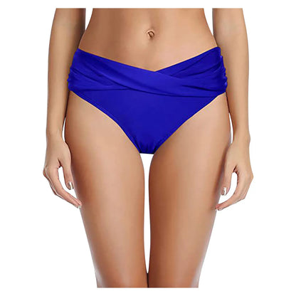 Women's Various Patterns Classic High Quality Low Waist Ruched Bikini Panties Fashionable Summer Thin Comfy Swimsuit Briefs